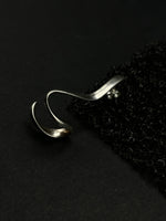Silver spiral earrings