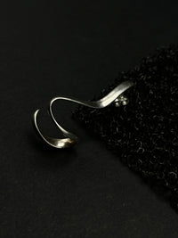 Silver spiral earrings