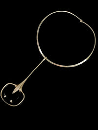 Sculptural onyx drop collar