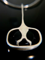 Sculptural onyx drop collar