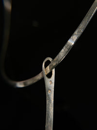 Sculptural onyx drop collar