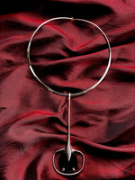 Sculptural onyx drop collar