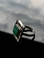 Malachite adjustable ring