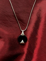 Onyx & silver pendant