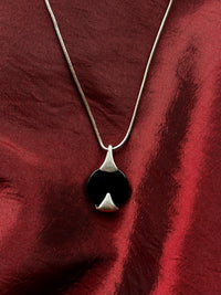 Onyx & silver pendant