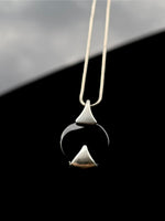 Onyx & silver pendant