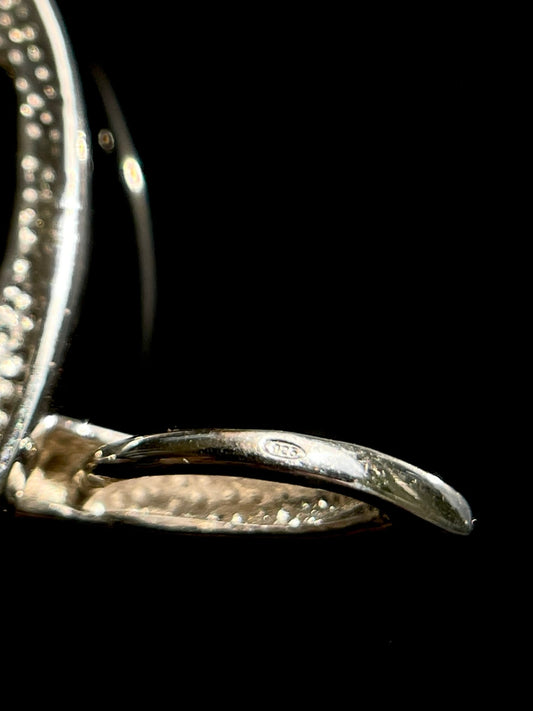 Sculptural necklace with white cabochon