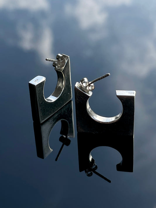 Modernist stud earrings