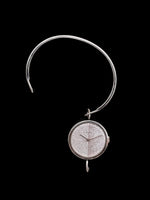 Irridescent silver bangle mechanical watch