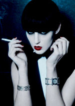 Geometric steel quartz watch