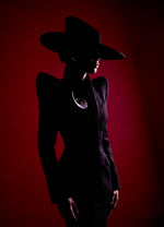 Abstract silver brooch