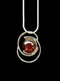 Amber graphic pendant