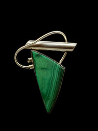 Malachite heart pendant