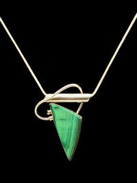 Malachite heart pendant