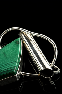 Malachite heart pendant