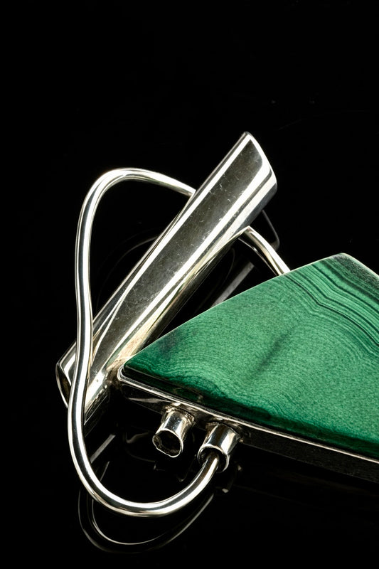 Malachite heart pendant