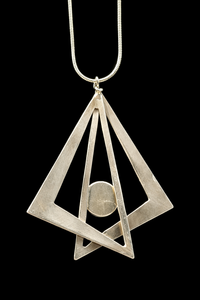 Carneol geometric pendant
