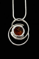 Amber graphic pendant