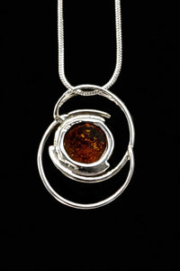 Amber graphic pendant