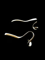 Silver spiral earrings