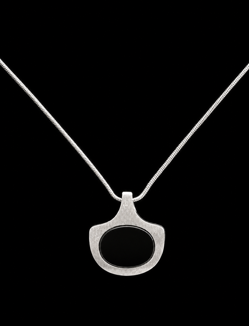 Sculptural onyx pendant
