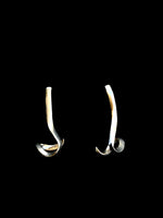 Silver spiral earrings
