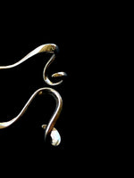 Silver spiral earrings
