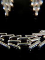 Articulated chevron necklace & earrings set