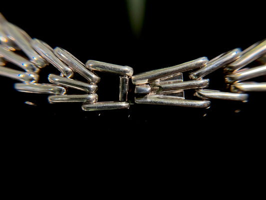 Articulated chevron necklace & earrings set