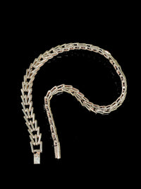 Articulated chevron necklace & earrings set