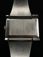 Seiko rectangular blue dial watch