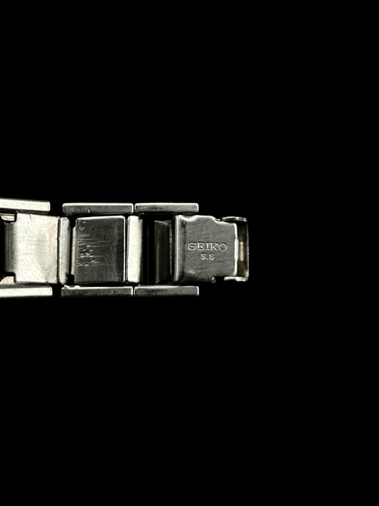 Seiko rectangular blue dial watch