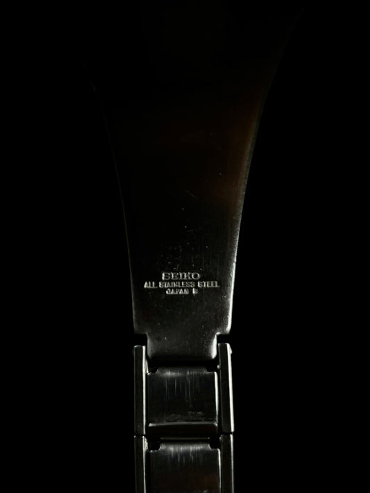 Seiko rectangular blue dial watch