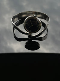 Blue dial bangle watch