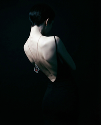 Carneol geometric pendant