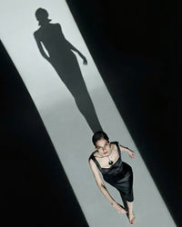 Sculptural onyx drop collar